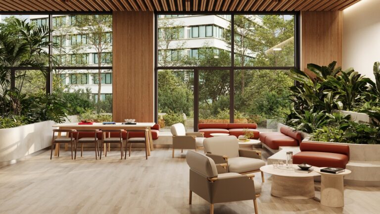 flexible hotel lounge aligning with the demands of remote work and travel