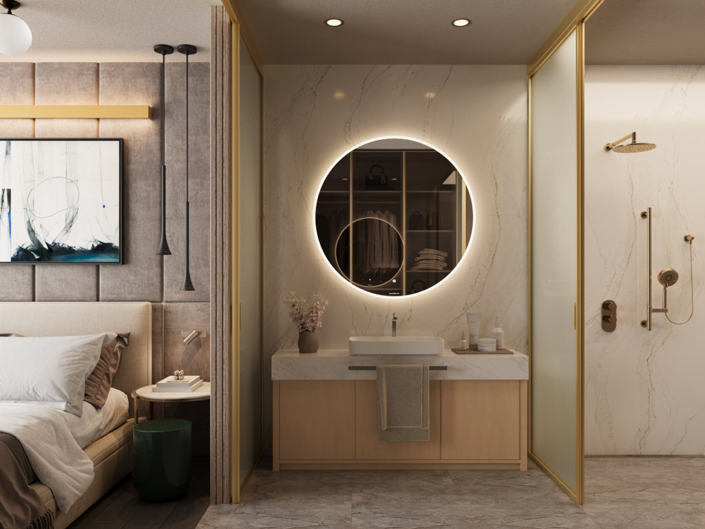 hotel bathroom prioritizing hygiene, safety, and long term performance without compromising design